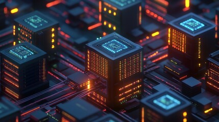 A Digital Futuristic Server Farm with Multiple Processing Cubes
