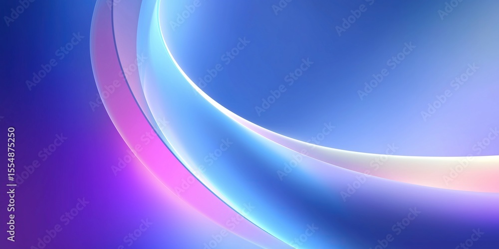 Poster abstract gradient background with soft blue and purple curved lines in widescreen format for modern 