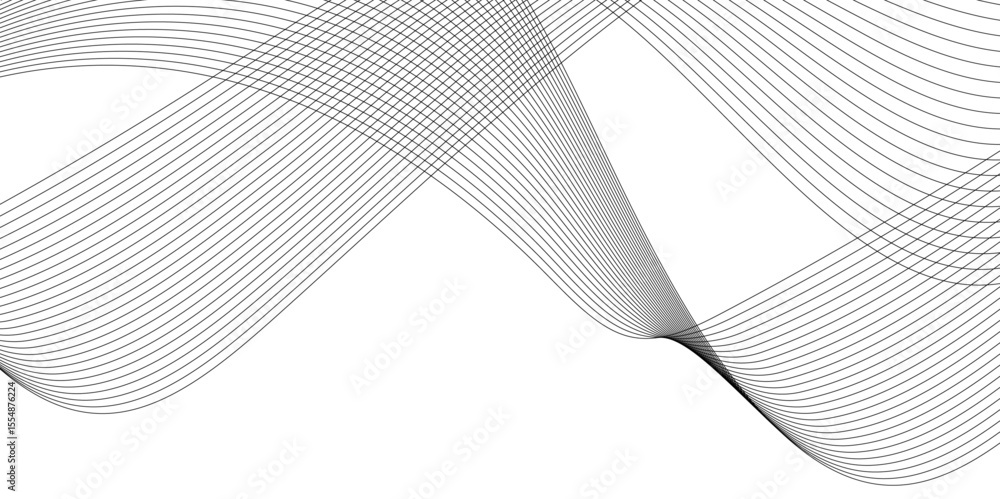 Poster abstract wave line business background. thin line wavy abstract vector background. curve wave seamle