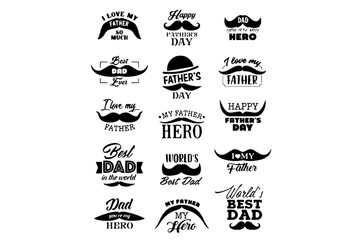 Father’s Day Black Shield T-Shirt Design Bundle – Bold Masculine Dad Quotes and Emblems