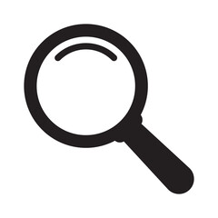 Magnifying glass icon, magnifier icon. Loupe icon symbol.