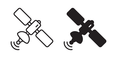 Satellite Line Icon. Space Satellite Symbol.