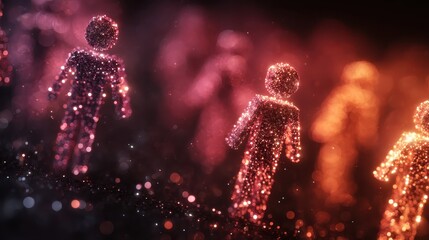 Engaging hr job opportunities virtual environment human figures digital concept abstract viewpoint
