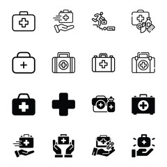 First aid box. First aid box for healthcare, emergency, hospital, and medical-related designs.