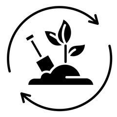 Regenerative Agriculture  Icon Element For Design	