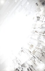 Abstract geometric white and gray composition