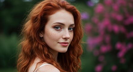 Naklejka premium Portrait of a woman with curly hair