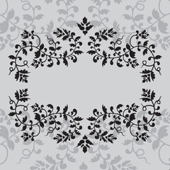 simple flat damask isolated vector