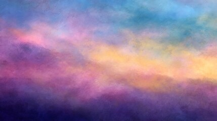 Fototapeta premium Abstract colorful artwork with blended shades of blue, purple, and yellow