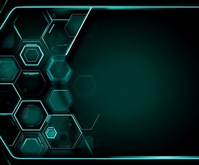 Abstract futuristic hexagonal digital interface background