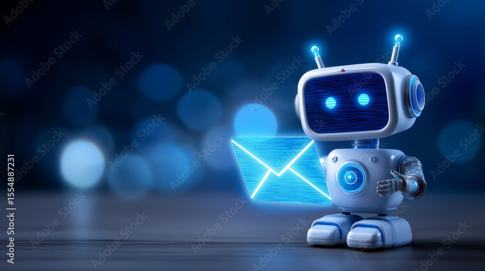 Poster ai-powered customer support chatbot interface for digital communication