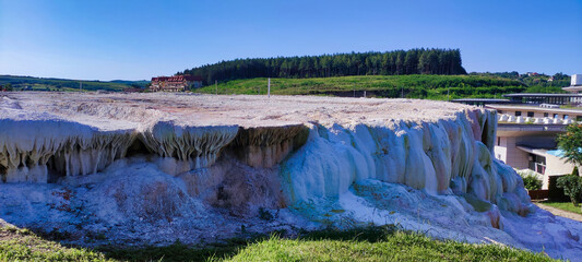 View of the Salt hill in Spa Hotel in Egerszalok. Hungary. Europe