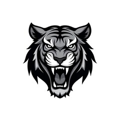 Obraz premium illustrasion tiger head mascot simple logo