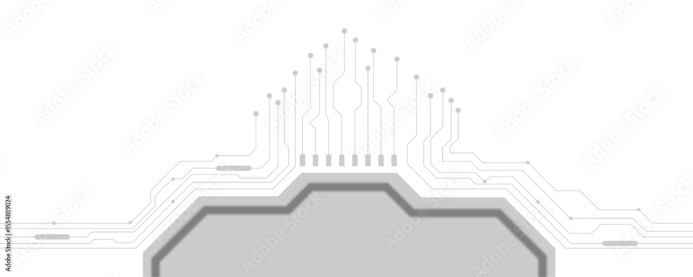 Poster abstract white gray digital technology futuristic circuit board background design. technology dots l