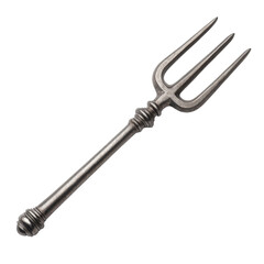 Fototapeta premium Antique Metal Garden Fork on White Background for Gardening and Outdoor Decor Transparent background or png