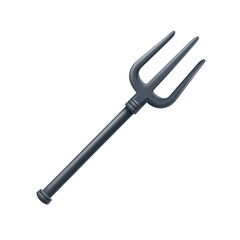 Naklejka premium Detailed Illustration of a Three-Pronged Pitchfork Tool for Farming or Gardening Use in a Flat Style Design Transparent background or png