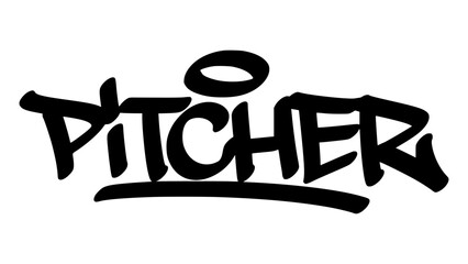 Hand-drawn graffiti tag of 