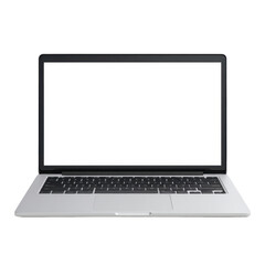 Modern Laptop with Blank Screen on Isolated Background for Creative Displays and Digital Marketing Purposes Transparent background or png