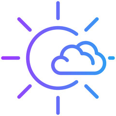 Partly cloudy for weather, website, application, printing, document, poster design, etc