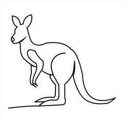 Outline Kangaroo Silhouette design