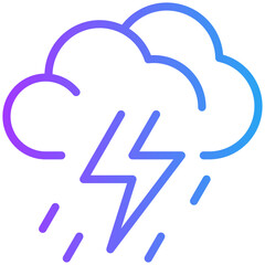 Cloud bolt for weather, website, application, printing, document, poster design, etc