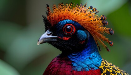 close up portrait of a colorful bird