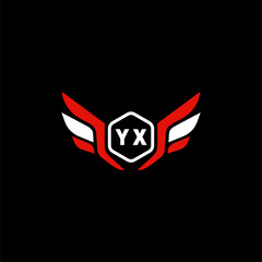 YX Initials Vektor Stok Otomotif Logo Design