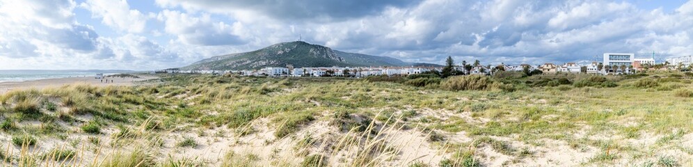 Zahara de los Atunes beach empty of tourists during the Easter holidays