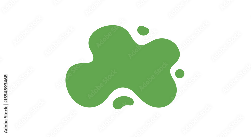 Poster abstract green blob shape vector illustration for design use in modern flat style