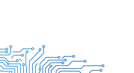Futuristic technology circuit vector illustration - design for print, poster, flat style