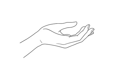 Minimalist hand gesture vector illustration for design projects and art concepts