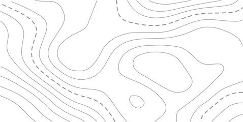 Topographic map background geographic line map with elevation assignments. Modern design with White background with topographic wavy pattern design.paper texture Imitation of a geographical map shades