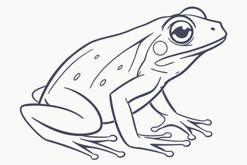 Frog Silhouette Line Drawing