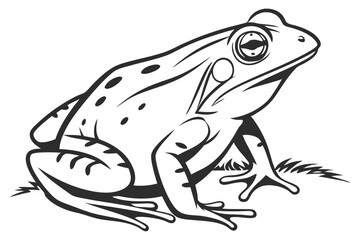 Hand-Drawn Frog Outline PNG