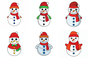 set of snowmen