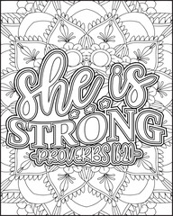 Bible Verse Coloring Page for Adults. Bible Verse Mandala Coloring Page