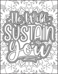 Bible Verse Coloring Page for Adults. Bible Verse Mandala Coloring Page