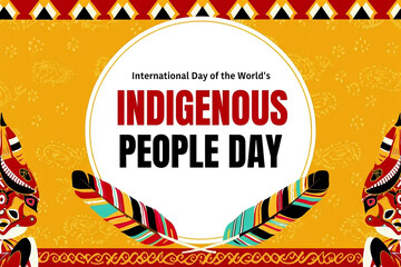 Naklejka premium Celebrating International Day of the World's Indigenous Peoples