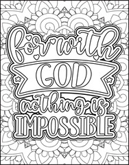 Bible Verse Coloring Page for Adults. Bible Verse Mandala Coloring Page