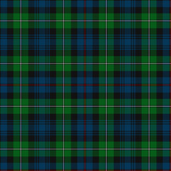White, Black, Green, Red, Blue Tartan Weave Pattern - Tile