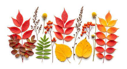 Fototapeta premium Beautiful autumn leaf on white background isolated