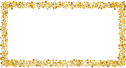 Elegant gold dots pattern frame vector illustration for invitations and cards