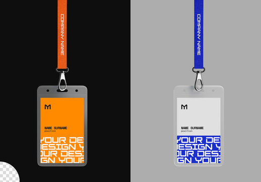 Plastic ID Staff Badge Card Mockup