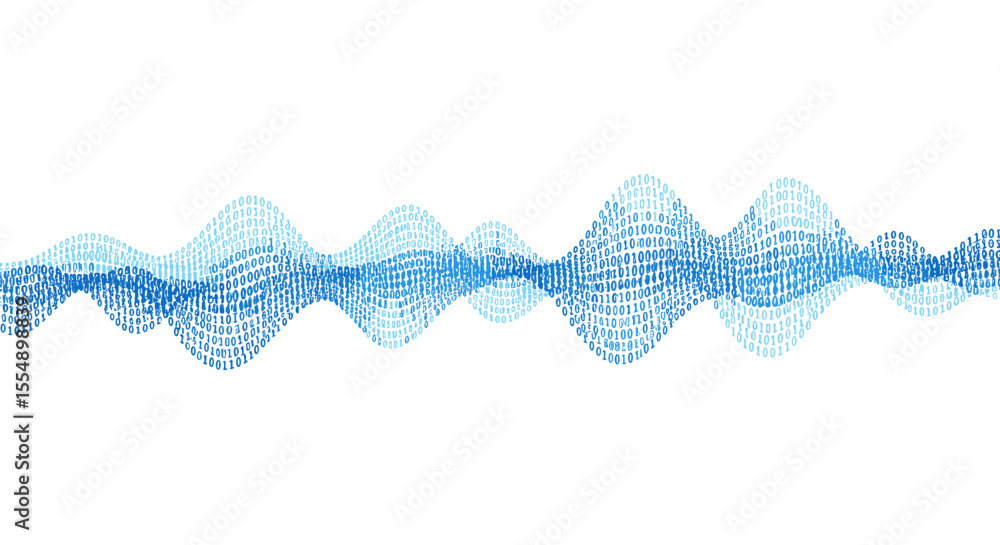 Poster digital waveform visualization vector illustration for technology projects