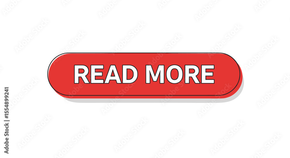 Poster red read more button design vector illustration