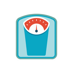 Obraz premium Bathroom Scale Vector Illustration on White Background