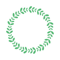 Elegant Green Leaf Wreath