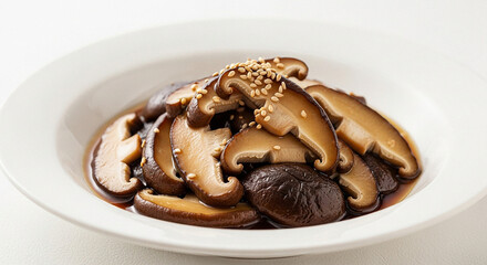 Hongos Shiitake Guisados con Soya