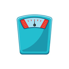 Bathroom Scale Vector Illustration on White Background
