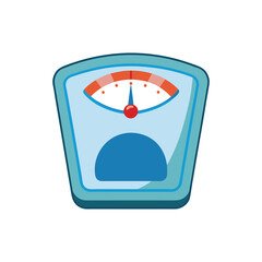 Bathroom Scale Vector Illustration on White Background